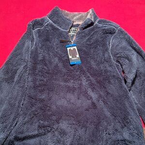 Trinity Men's Zip-Up Fleece Sweater in Navy